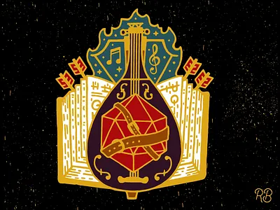 The Armoury Part Two - Bard Class arrows bard classes crossbow d20 design dungeons and dragons fantasy fantasy art grunge hand drawn illustration music texture vector