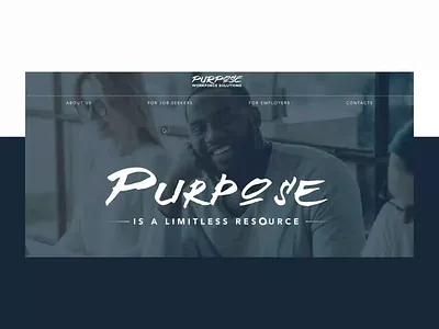 Purpose Workforce Solutions - Homepage overview animation homepage ux ui