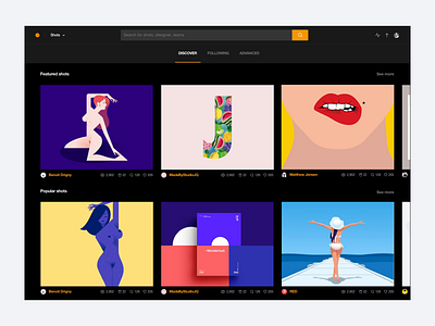 Dribbble Redesign Concept invision landing page nude porn principle prototype sexy ui user flow user journey ux walkthrough