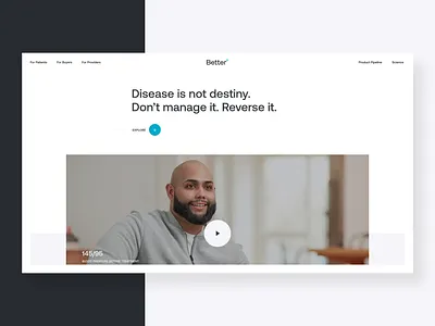 Patient Features design hero layout parallax type typography ui web