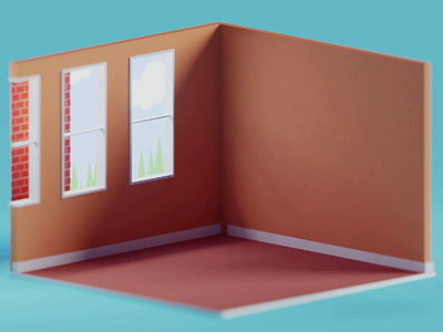 The old mac machine scene 80s 90s animation b3d blender isometric lowpoly mac motion graphics office