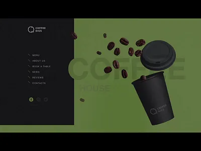 Coffee Digs animation cofee house presentation ui ux ui