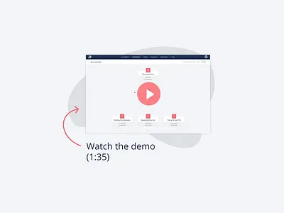 Mid-page demo video demo video marketing design
