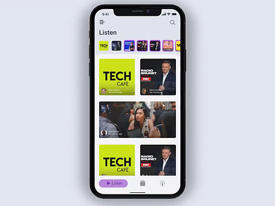 Apple Podcast App Redesign Concept app apple design design app fluid iphone x podcast podcast app ui ui ux