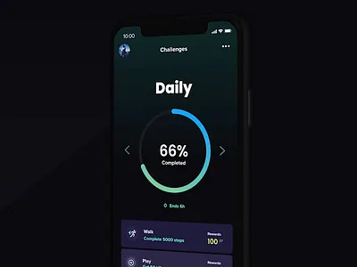 Flytro Daily Challenges 3d animation app challenges daily esports gaming ios mobile ui