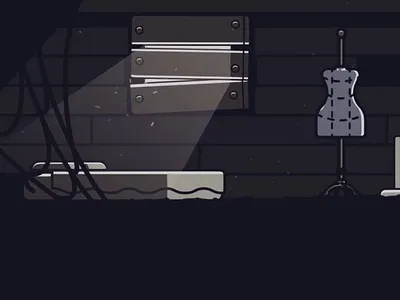 Cinderella's Room cindrella closure dark fairy tale flat game illustration story stroke unity