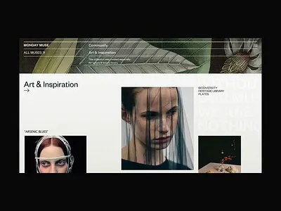 Monday Art & Inspiration Page Scroll Animation anim animation art concept design fashion grid illustration inspiration interaction interface models motion photo promo typography ui ux web website