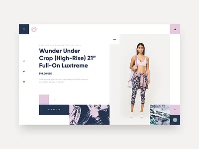 Lululemon UI Concept color design ecommerce lululemon pattern ui website yoga