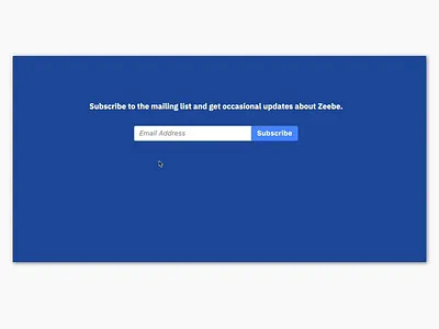 zeebe.io Email List Subscription codepen css animation design design system ui ux web
