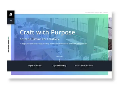 New Site, Same Us agency agency website charlotte design gradient scroll animation ui ux web website