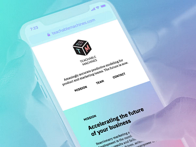 Teachable Machines Website artificial intelligence homepage design identity landing page video web design website website animation