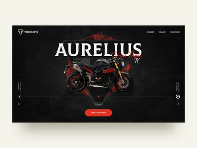Triumph Motorcycle Shop Animation animation concept design interaction model motion design motorcycle shop online store product design product page slider switch transition ui ux web design website