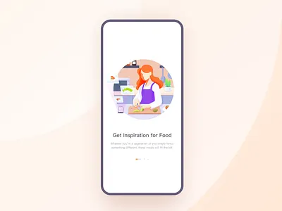 light meal onboarding pages delicious food motion ux ui