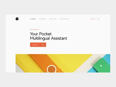 Promo Website Animation for Pocket Multilingual Assistant animated website bright colors clean data visualization experience experimental futuristic device grid minimal neat composition page scroll animation product promo website simple layout startup translation ui ux web design whitespace utilization zajno