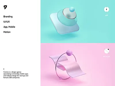 Conine_what we do 3d 3d art animation brand branding c4d cinema 4d concept conine design graphic motion typography ui vector website