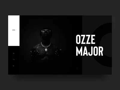 Menu Concept black button clean concept design hamburger hero menu modern modular music rap simple typography ui ux web web design