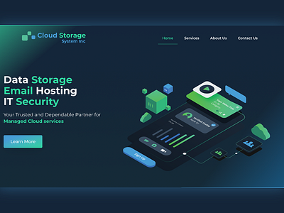 Cloud Storage Systems Inc branding data storage design email hosting graphic design hosting illustration it logo security storage typography ui ux vector