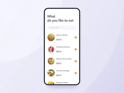 Light Meals Design food motion ui ux
