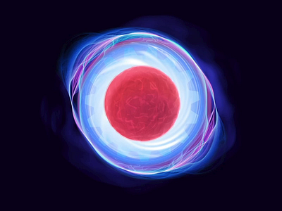 Animated Visual for Telecom Website Product Page abstract animated visual animation art bright colors dark data visualization futuristic hypnotic iridescent motion design orb satellite product sound wave space sphere spiral ui ux zajno