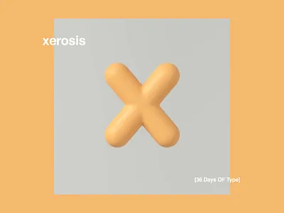 36 Days OF Type | X. - xerosis. 2019 36daysoftype 36daysoftype x 36daysoftype06 animation art cinema 4d cinema4d color creative holographic imagination logo motion motiondesign octane pattern realism volumebuilder