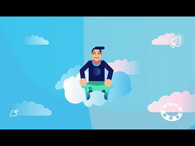 Make it rain animation boy branding cards cards ui dollar dollar sign explainer animation explainer video game geek hipster illustration money money management nerd ui ux winner