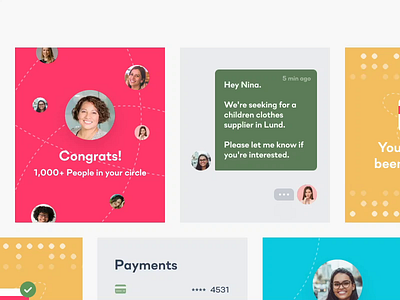 Bounty Cards animation app application application design avatar design flat graph illustration interface statistics stats ui ux video video animation web webapp website woman