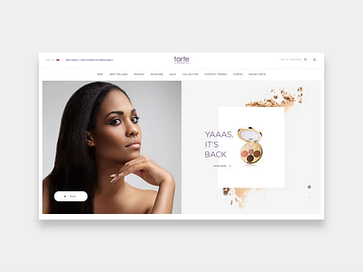 Tarte Cosmetics animation ecommerce interaction modern motion ui ux