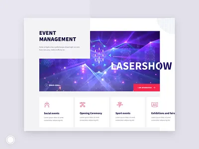 Event Agency Website Design about us ae design effects event agency gif hero banner intraction layout offers testimonials ui ux video web design