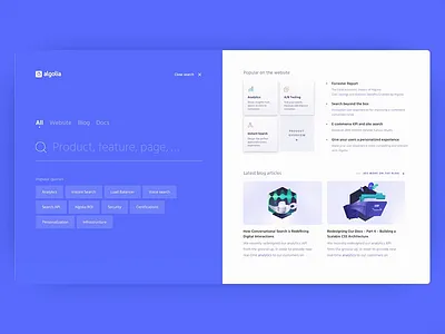 Search Empty State empty state hits overlay products queries query results search web