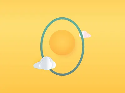 #36daysoftype - zero 36daysoftype animation design illustration moon motion sun zero