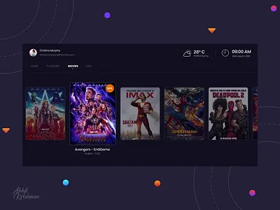 Daily UI Challenge 025 - TV App android animation browse challenge clean concept creative dailyui design dribbble invision minimal movie netflix prototype streaming studio tv app ui web