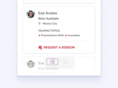 Card and Views Transitions agenda cards list list page list view mobile agenda mobile animation mobile app motion animation motion beast profile card schedule sessions speakers toggle switch transition transitions