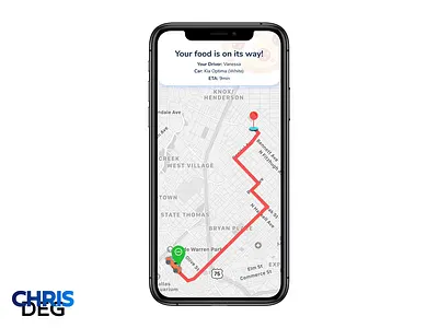 Daily UI Challenge #020 - Location Tracker animation dailyui dailyui 020 delivery delivery app delivery status design food food app invision invisionstudio ios app location location app location tracker mobile app mobile app design tracker ui ux