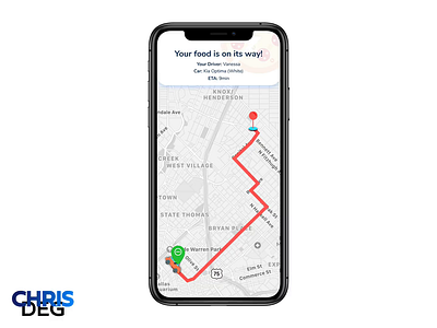 Daily UI Challenge #020 - Location Tracker animation dailyui dailyui 020 delivery delivery app delivery status design food food app invision invisionstudio ios app location location app location tracker mobile app mobile app design tracker ui ux