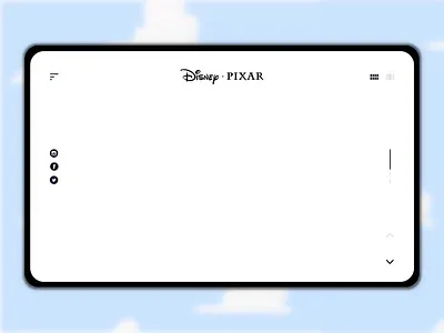 Pixar App animation cars cartoon character design disney film interaction mock up movie pixar ratatouille tablet toy story ui up ux wall e walle