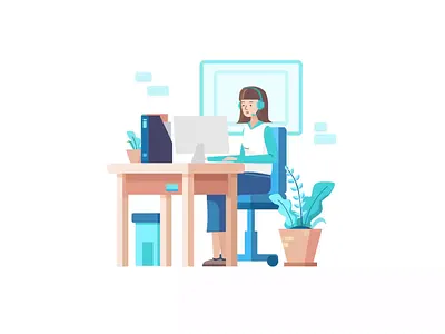 Larissa: Work Illustration Kit animation design header illustration illustration illustration kit vector website design