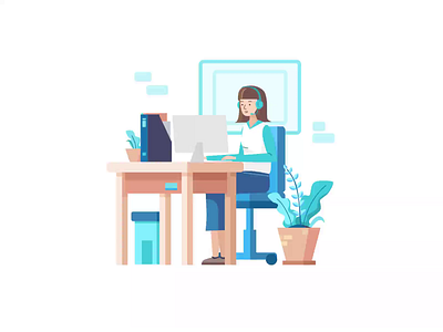 Larissa: Work Illustration Kit animation design header illustration illustration illustration kit vector website design