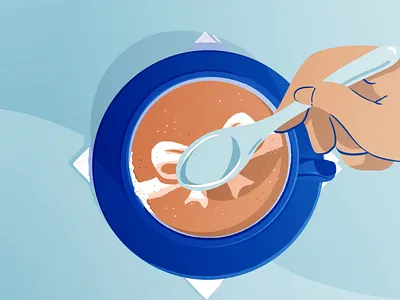 Morrison Foerster Holiday Card 2018 coffee cup hands spoon