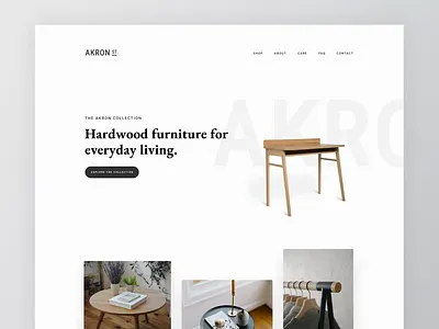 Furniture Website Concept design furniture homepage minimal principle website