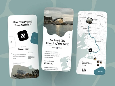 E-Pray Mobile App app church design donate ios mobile app pray praying religion ui ux