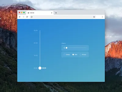 Pomodoro Timer audio css d3 d3.js html icon interaction design javascript slider timer ui ux visual design volume