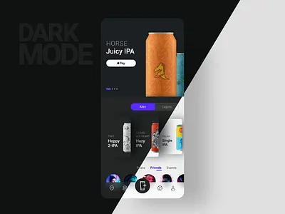 Untappd / Prototype 2 animation app app design beer chart concept darkmode darkui graph ios microinteraction mobile motion prototype ui ux