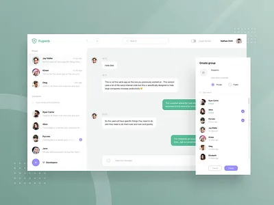 Roll Up Bar Interaction for Fugweb Secure Messanger animation appdesign application clean flat inspiration interface light message messenger minimal motion mp4 product design product designer ui ux web web design webapp