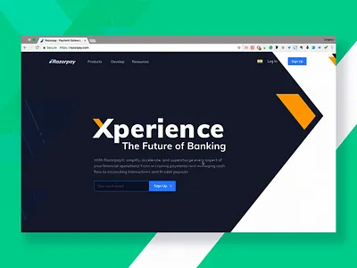 Scrolling through RazorpayX banking branding colours experience finance fintech fresh future icons inspirational logo mobile new pattern redesign ui ux website