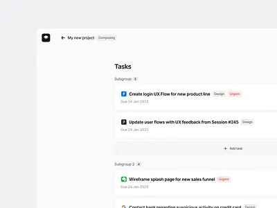 Stratis UI - Task list app cards clean dash dashboard design details interface list management minimal product project saas task ui ui design ux ux design web