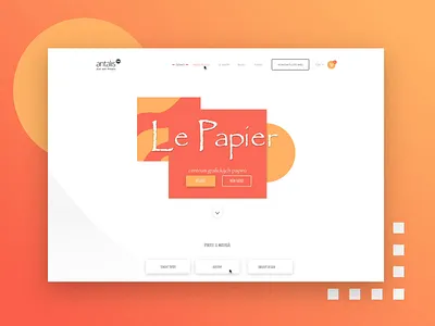 Website about creative papers - animation after effect animation design graphic graphic design homepage landing page ui ux web web design website