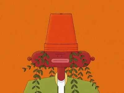 Plant Rapper after effects character color grain hip hop illustration illustrator leaf lips lipsync mouth mp4 music noise plant pot rap rig singer spring