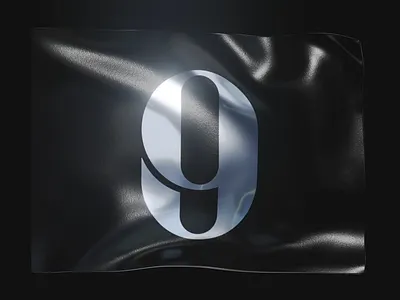 36 '19: 9 36days 9 36daysoftype 3d b3d blender cloth flag nine simulation type typography
