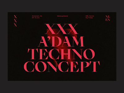 Little exploration dark editorial interface landing minimal red ui web web design