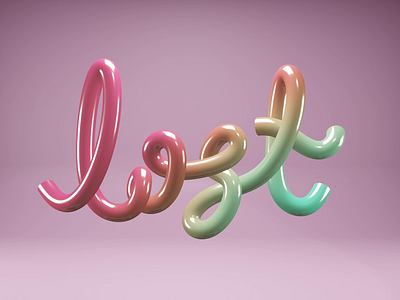 Lost 3d animation animation 3d blender blender3d bunny lettering logo sam type